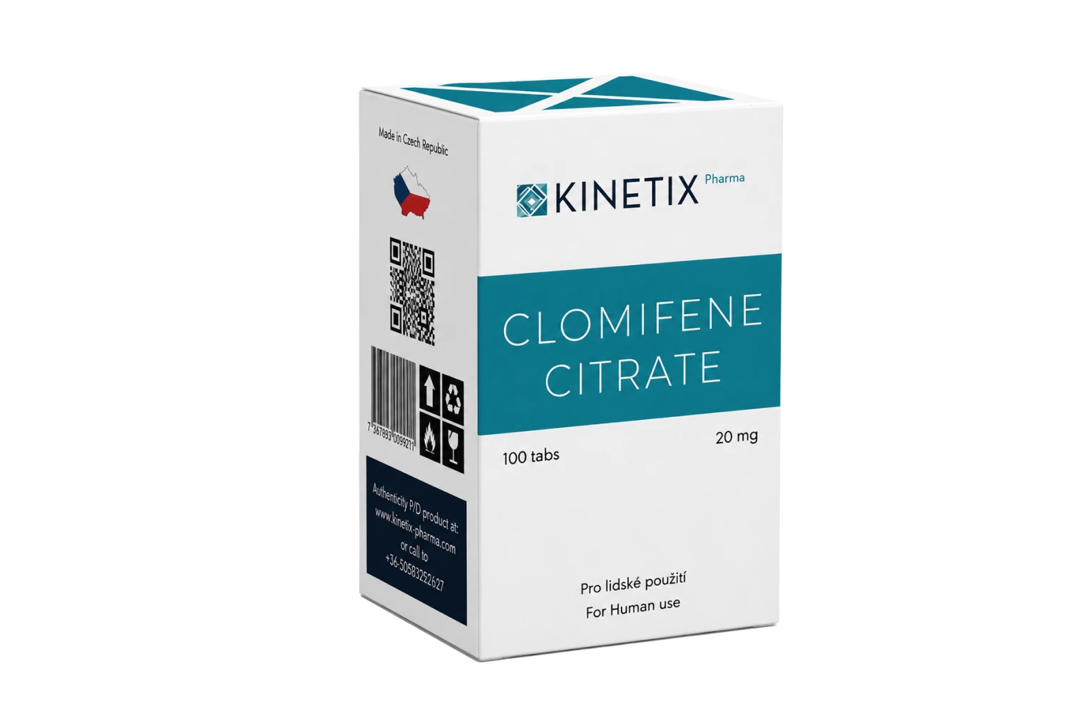 CITRATO DE CLOMIFENO · 20 MG 100 TABLETAS | Restauración Hormonal. Recuperación Inteligente.