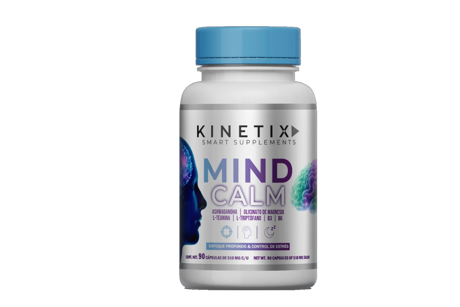 MIND CALM · 90 CAPS 510 MG | Enfoque Profundo y Control de Estrés